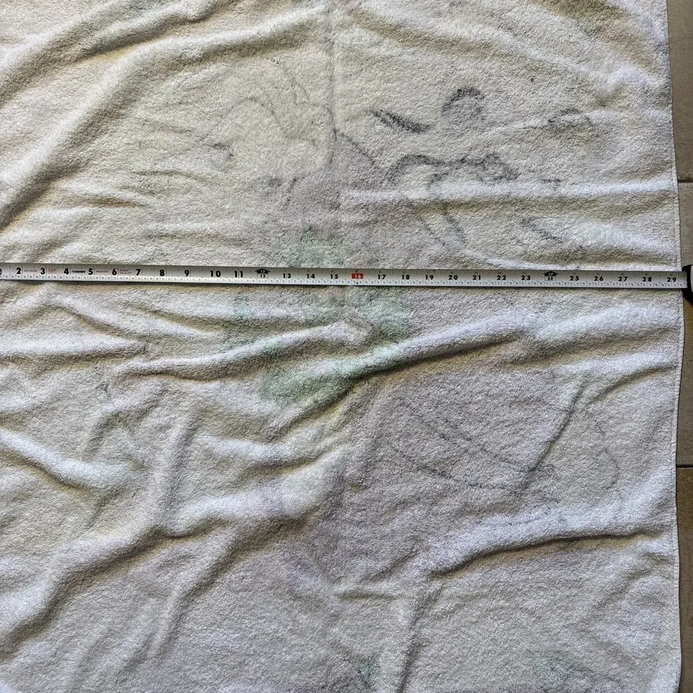 Vtg 90s Disney Beauty and the Beast Beach Towel Franco Belle Beast Rare Kidcore